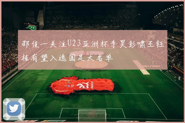 邵佳一关注U23亚洲杯李昊彭啸王钰栋有望入选国足大名单